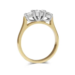 18ct Yellow and White Gold 3 Stone Diamond Ring