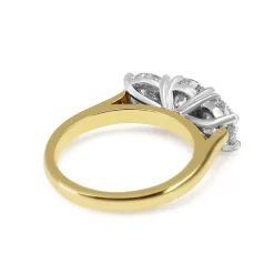 18ct Yellow and White Gold 3.06ct 3 Stone Diamond Ring