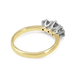 18ct Yellow and White Gold 3 Stone Diamond Ring