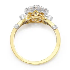18ct Yellow and White Gold Antique Style Diamond Ring