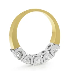 18ct Yellow and White Gold 5 Stone Diamond Ring