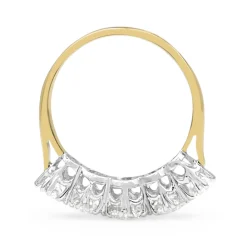 18ct Yellow and White Gold Victorian Style 5 Stone Diamond Ring