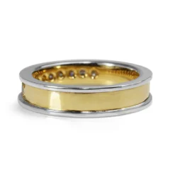 18ct Yellow and White Gold Diamond Band