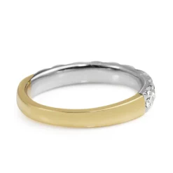 18ct Yellow and White Gold .90ct Diamond Band