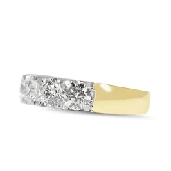 18ct Yellow and White Gold 2.10ct 5 Stone Diamond Ring