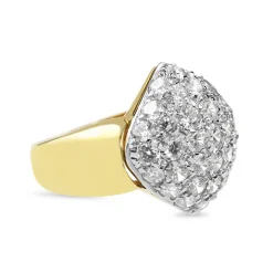 18ct Yellow and White Gold Cubic Zirconia Cocktail Ring
