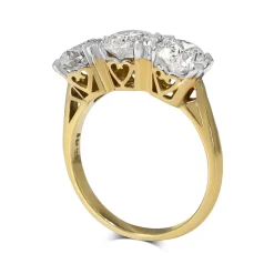 18ct Yellow and White Gold 3.00ct 3 Stone Diamond Ring