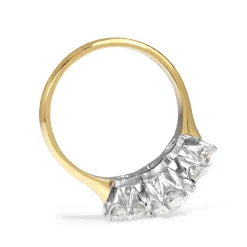 18ct Yellow and White Gold 3 Stone Diamond Ring