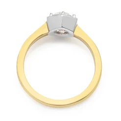 18ct Yellow and White Gold Vintage Style Diamond Ring