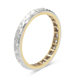 18ct Yellow and White Gold All Round Diamond Eternity Band Ring