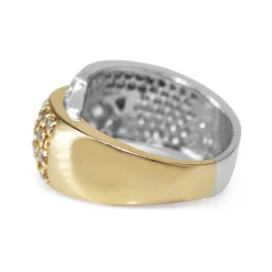14ct Yellow and White Gold Yellow Sapphire and Diamond Ring