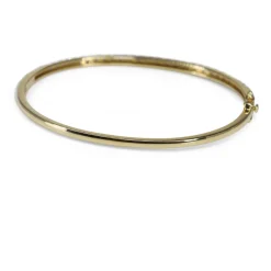 18ct Yellow and White Gold Hinged 2.00ct Diamond Bangle