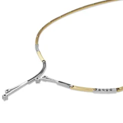 18ct Yellow and White Gold Diamond Collier Necklace