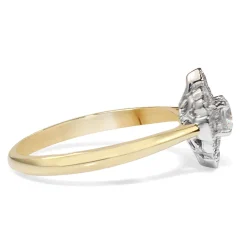 18ct Yellow and White Gold Deco Style Ring