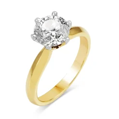 18ct Yellow and White Gold 1.65ct Diamond Solitaire Ring