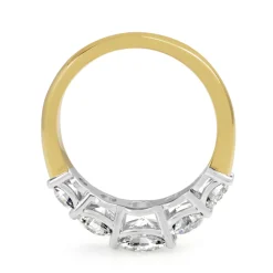 18ct Yellow and White Gold Graduated 5 Stone Diamond Ring