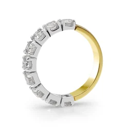 18ct Yellow and White Gold 9 Stone Diamond Ring