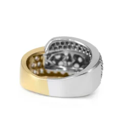 14ct Yellow and White Gold Yellow Sapphire and Diamond Ring