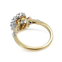 18ct Yellow and White Gold Antique Style Diamond Ring