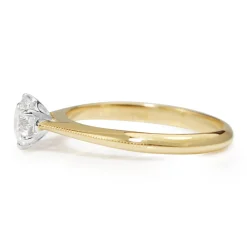 18ct Yellow and White Gold .50ct Diamond Solitaire ring