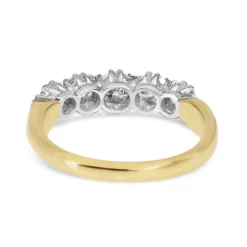 18ct Yellow and White Gold Victorian Style 5 Stone Diamond Ring