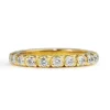 18ct Yellow Gold 3/4 Diamond Band Ring