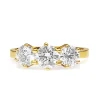 18ct Yellow Gold 3 Stone Antique Style Diamond Ring