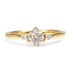 18ct Yellow Gold 3 Stone Diamond Ring