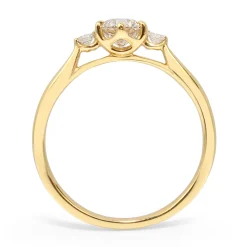 18ct Yellow Gold 3 Stone Diamond Ring