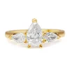 18ct Yellow Gold 3 Stone Pear Diamond Ring