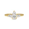 18ct Yellow Gold 3 Stone Pear Diamond Ring