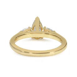 18ct Yellow Gold 3 Stone Pear Diamond Ring