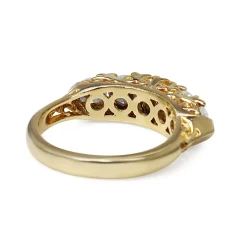 18ct Yellow Gold 5 Stone Victorian Style Old Cut Diamond Ring