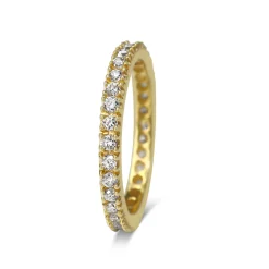 18ct Yellow Gold All Round Diamond Band Ring