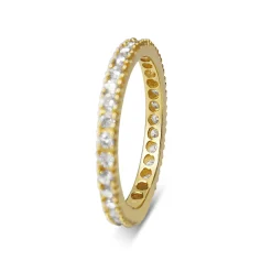 18ct Yellow Gold All Round Diamond Band Ring