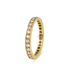 18ct Yellow Gold All Round Diamond Band