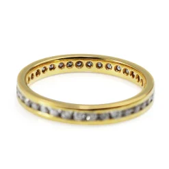 18ct Yellow Gold All Round Channel Set Diamond Band