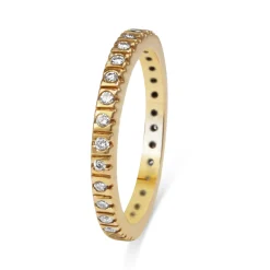 9ct Yellow Gold All Round Diamond Band