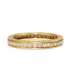 18ct Yellow Gold All Round Diamond Band