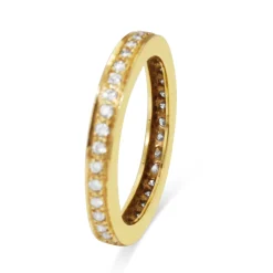 18ct Yellow Gold All Round Diamond Band