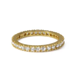 18ct Yellow Gold All Round Diamond Band Ring