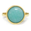 9ct Yellow Gold Amazonite Ring
