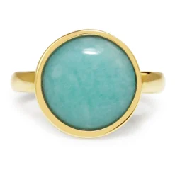 9ct Yellow Gold Amazonite Ring