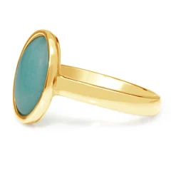 9ct Yellow Gold Amazonite Ring