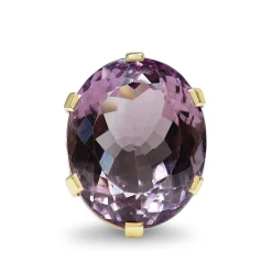 9ct Yellow Gold Amethyst Cocktail Ring