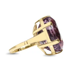 9ct Yellow Gold Amethyst Cocktail Ring