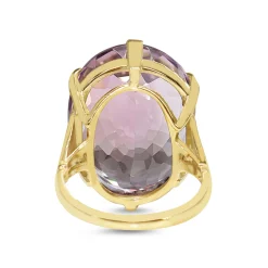 9ct Yellow Gold Amethyst Cocktail Ring