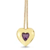 9ct Yellow Gold Amethyst Heart Necklace