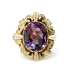 18ct Yellow Gold Amethyst Vintage Cocktail Ring