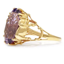 14ct Yellow Gold Amethyst Vintage Ring